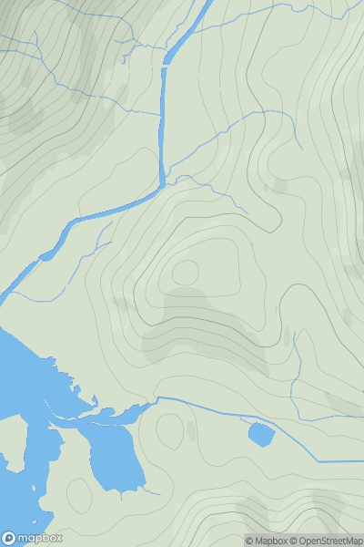 Thumbnail image for Torr a' Choit [Mallaig to Fort William] showing contour plot for surrounding peak